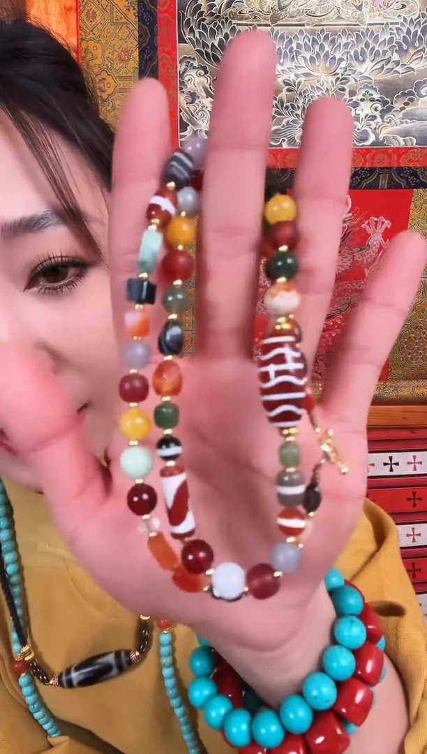 非金属无藏地藏族藏珠串