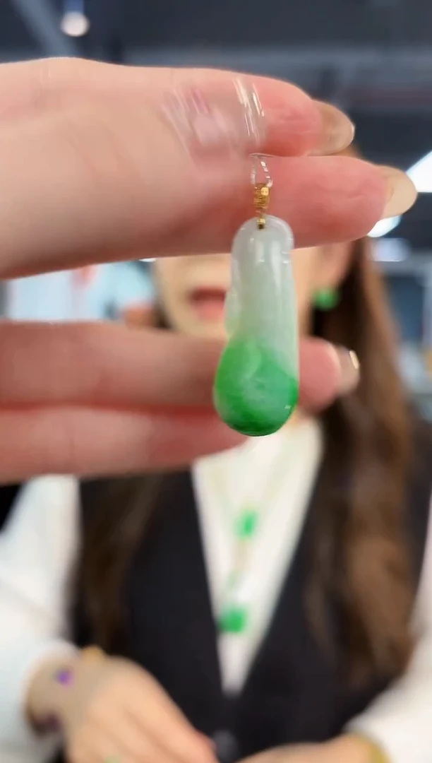 【闪购商品】翡翠颈饰18K金镶嵌缅料A货/支持复检/一件