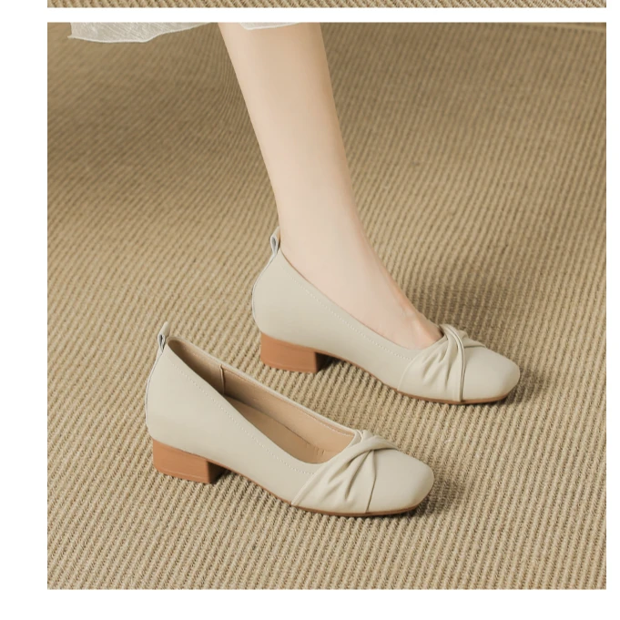 【专属福利】~5.5CM跟高napa软皮超温柔内增高单鞋