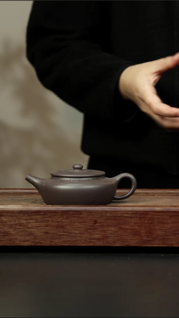 茶壶紫砂天青 扁晨