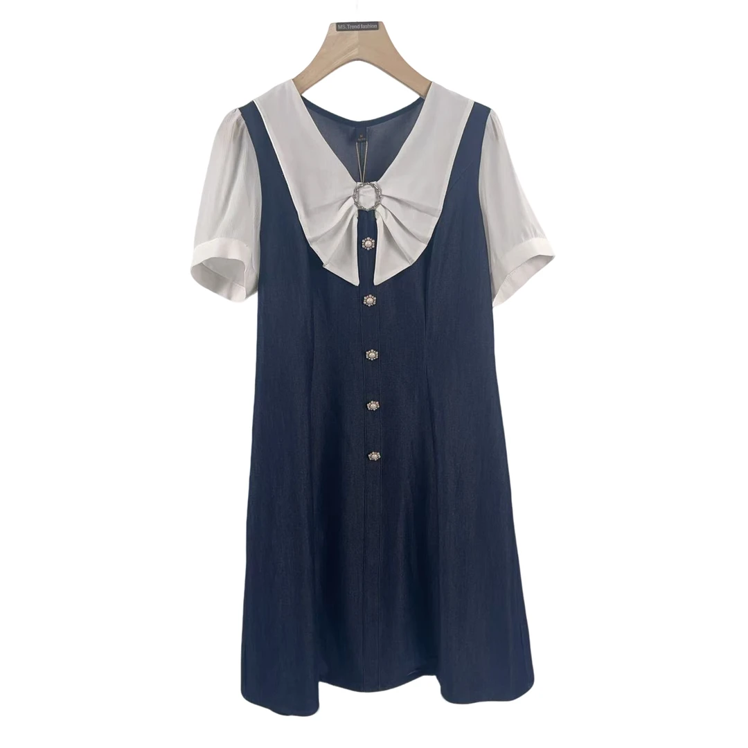 【JX54蓝牛仔】时尚百搭休闲洋气中长款2025夏季新款连衣裙女