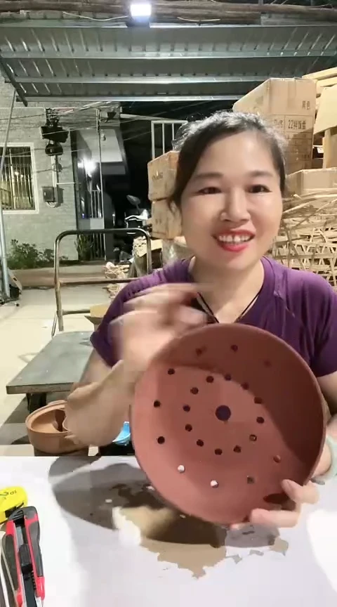 大瑕疵色差裂紫砂蒸架