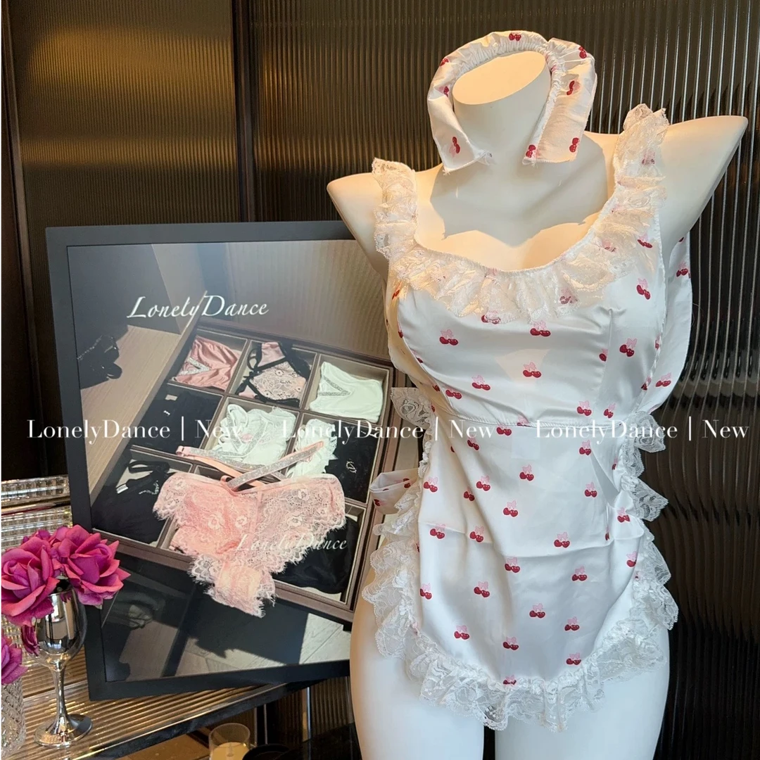 猫什么喵pro·樱桃仆*可爱版丝质面料*氛围感拍照贴身连体裙