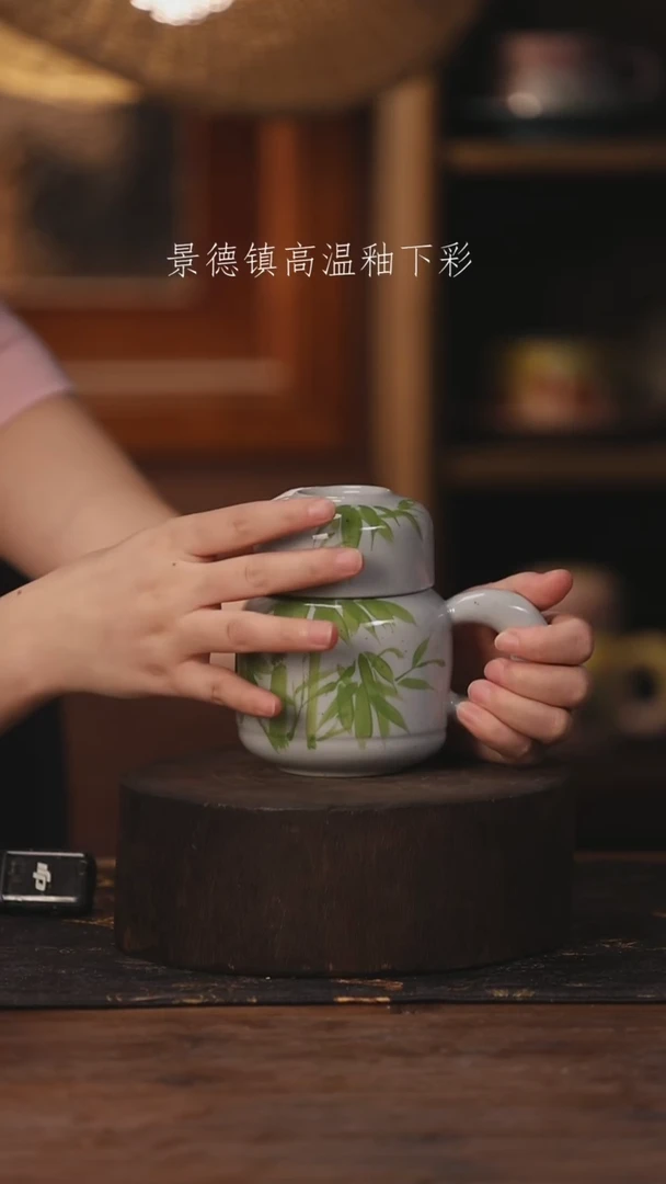 陶瓷景德镇高温釉下手绘陶瓷232