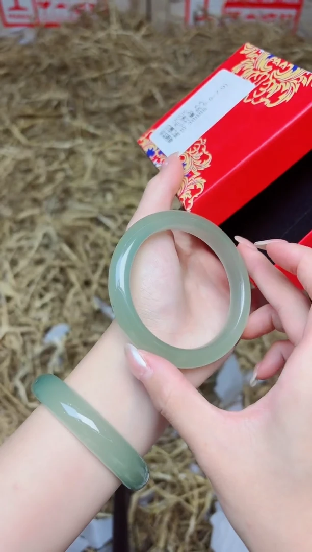 未镶嵌手镯石英质玉0006--圈口54