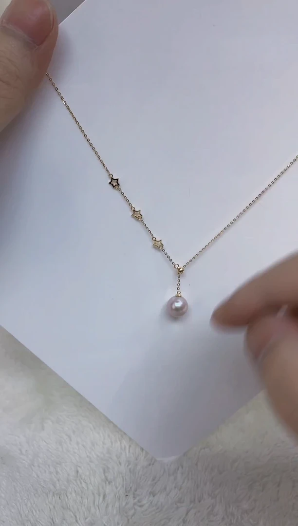 淡水珍珠银S925镶嵌颈饰