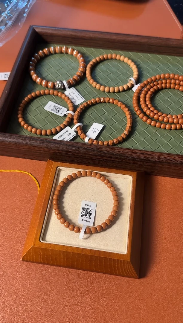 手串橄榄核【168】6.1mm老挝核尖老型单圈