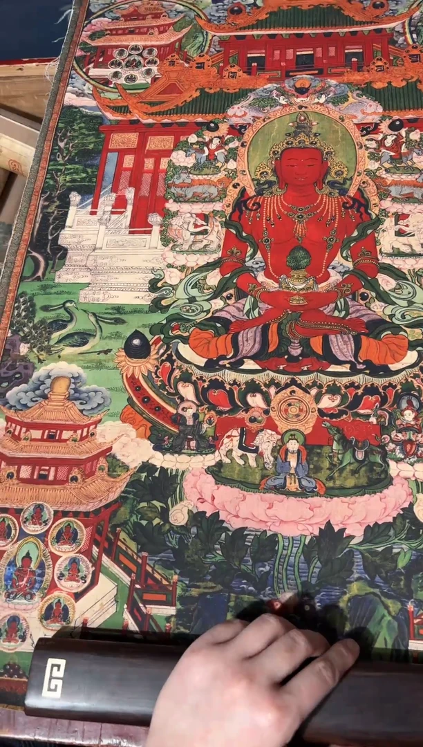 卷轴画龙妹唐卡直播tk16