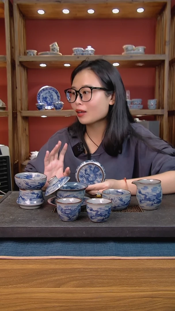简装家用款7件套 老陶泥开片纹陶瓷茶具