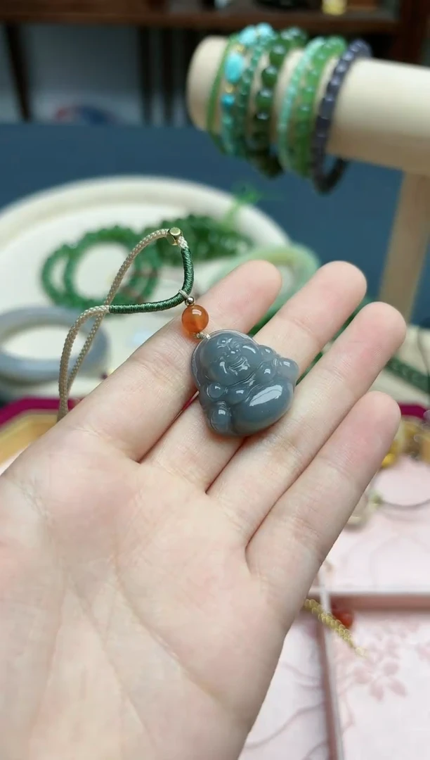 【闪购商品】和田玉吊坠未镶嵌和田玉烟紫佛公吊坠*1 JX多样发一