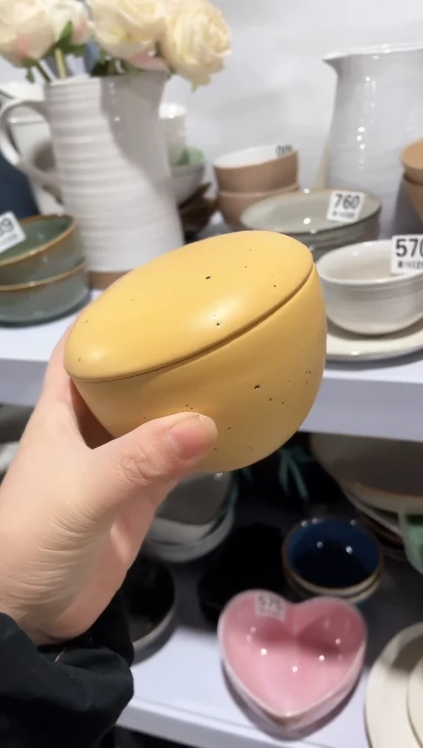 【闪购商品】碗微瑕（1件套）黄色带盖小碗