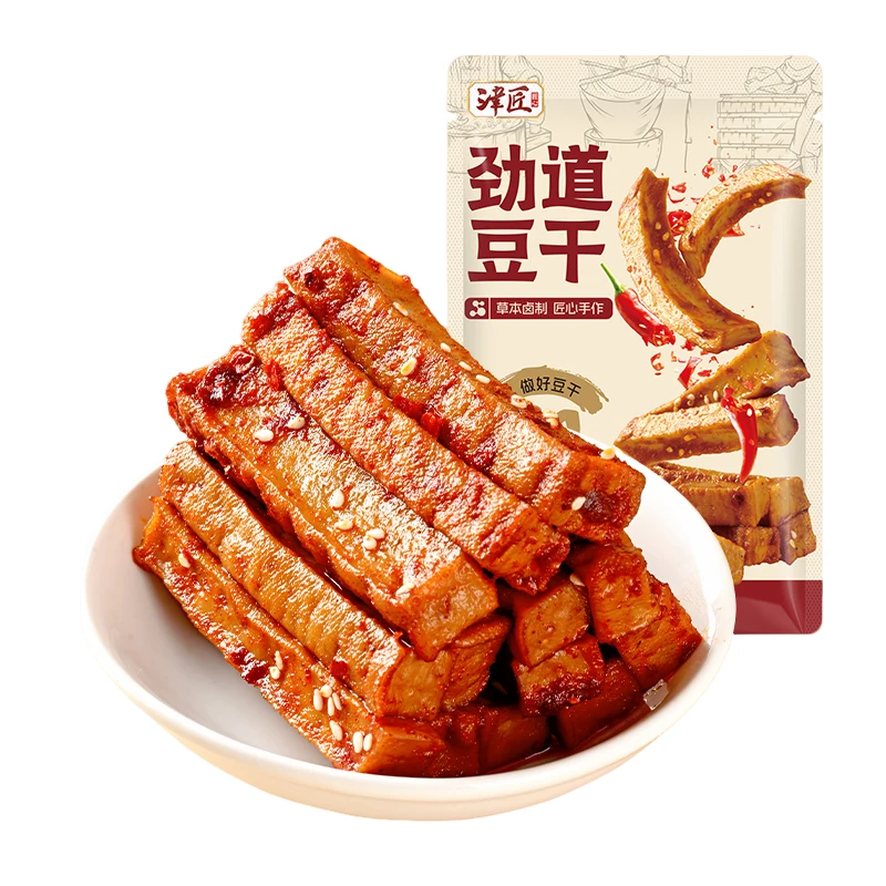 盐津铺子湖南劲道豆干五香辣卤酱豆腐干平江即食解馋