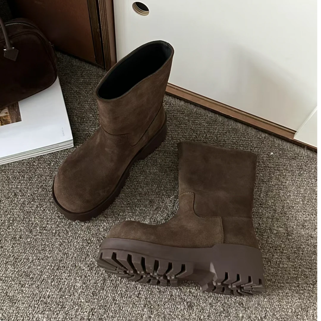 0123-35时尚雪地靴平底百搭短筒女靴  LBR CM 45153