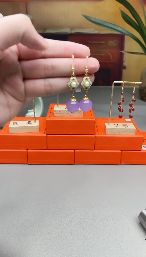 未镶嵌耳钉玛瑙/玉髓312