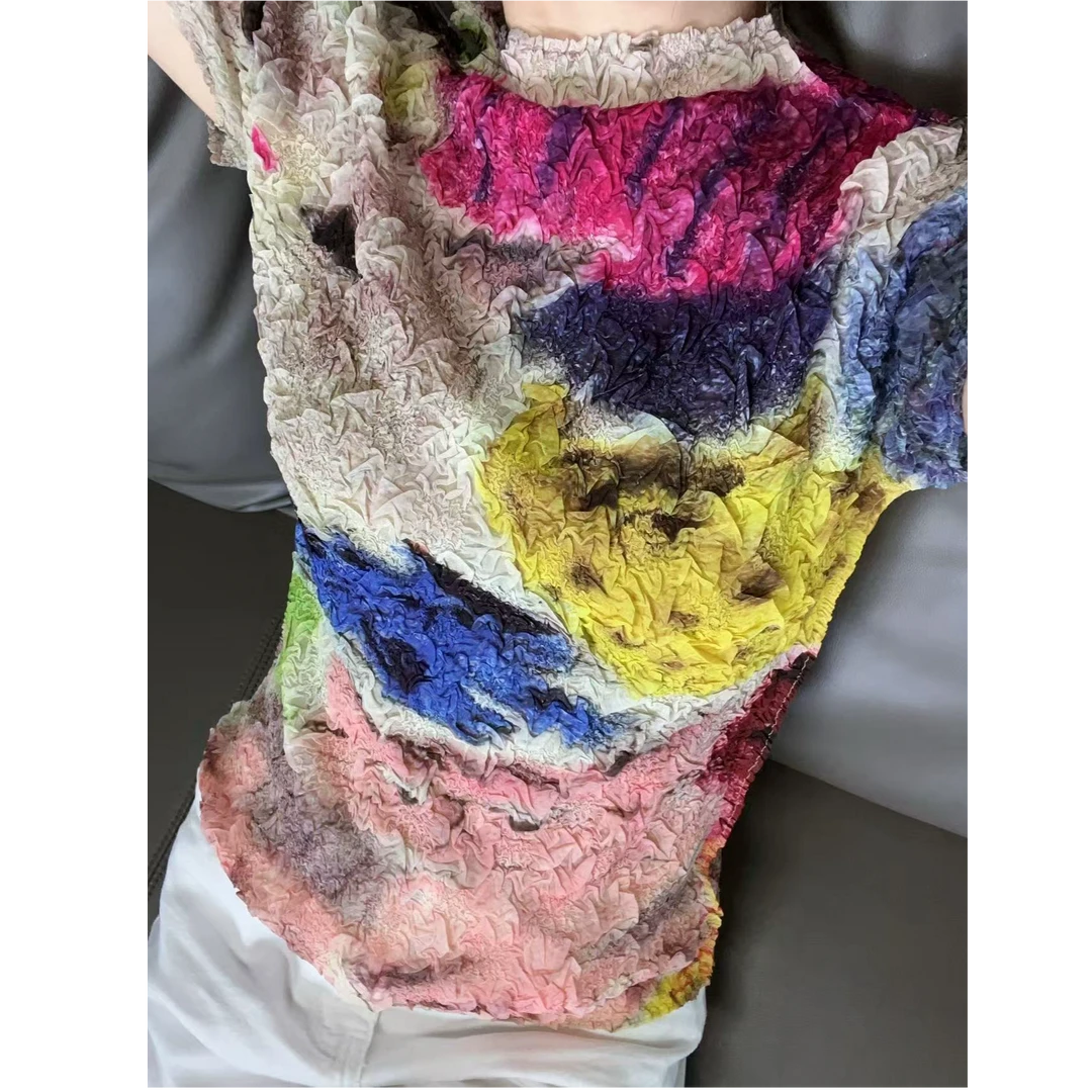 【三宅一喵】经典款修身显瘦 薄款短袖t恤女时尚气质上衣