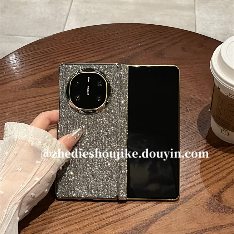 适用华为matex6折叠屏手机壳x5新款高级小碎钻全包中轴保护后壳女