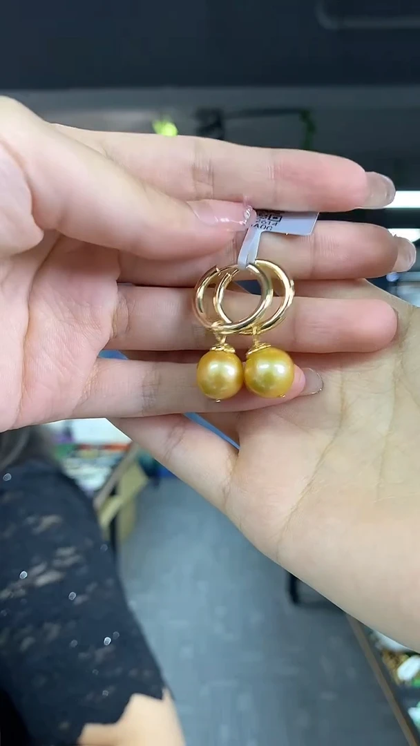 未镶嵌海水珍珠耳饰多样性发其一颜色微差