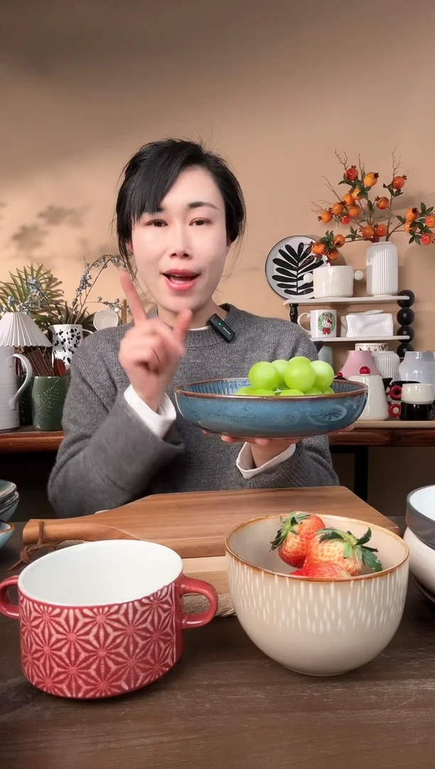 【闪购商品】瓷片8英寸复古麻点深盘微瑕