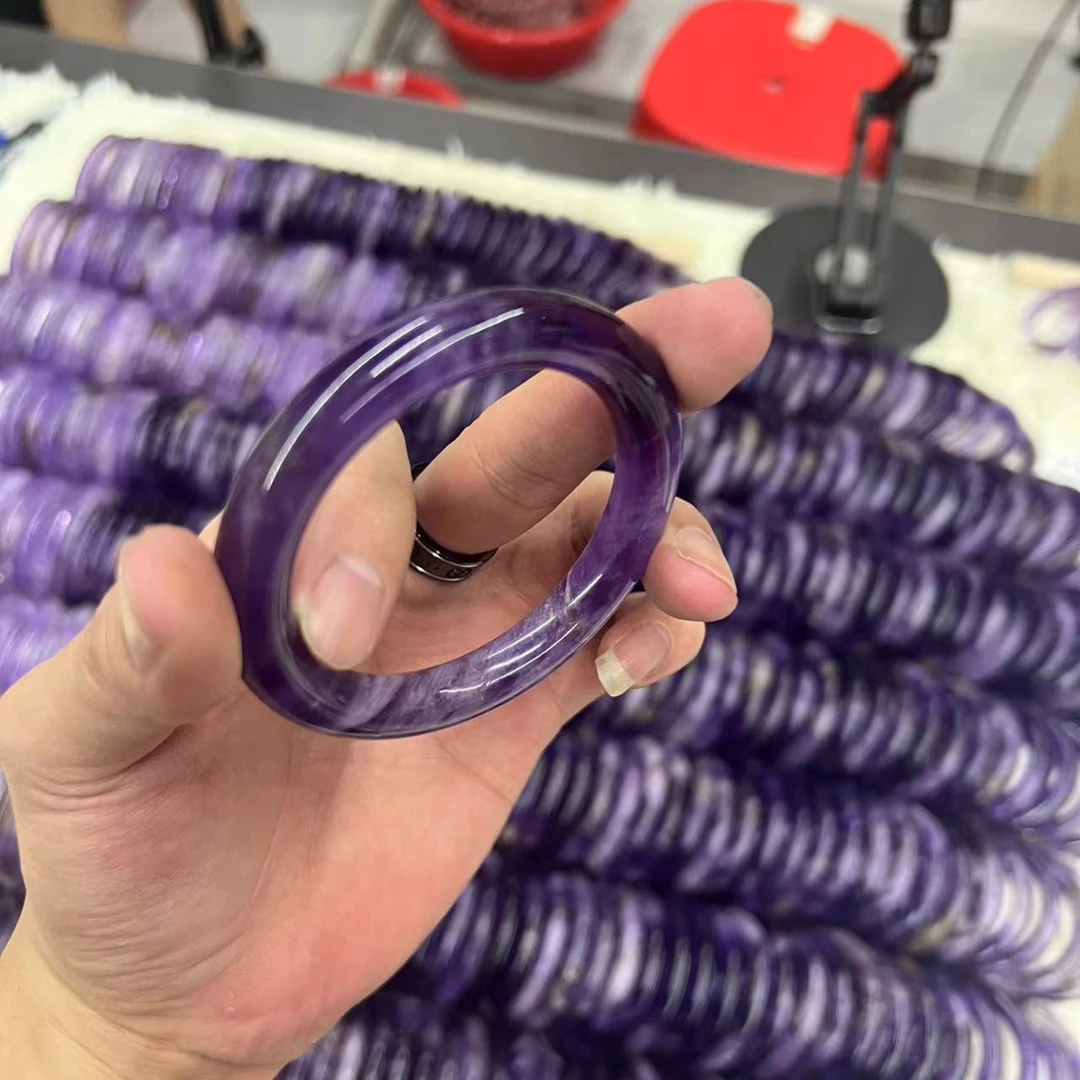 （听主播价格下单）天然紫超七水晶手镯发货其一