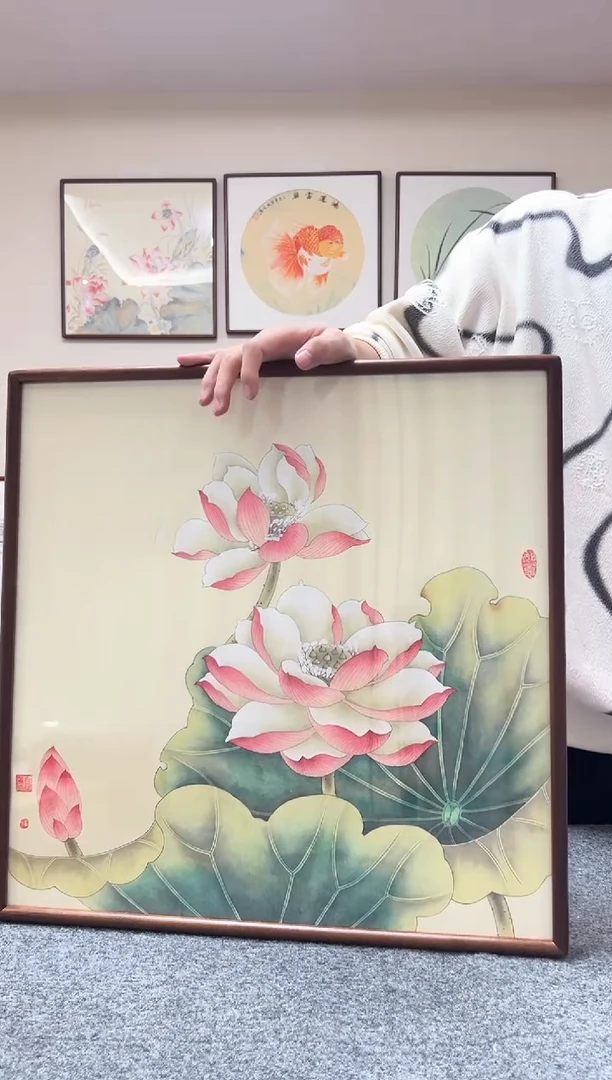 【闪购商品】书法三尺斗方工笔荷花52x52cm