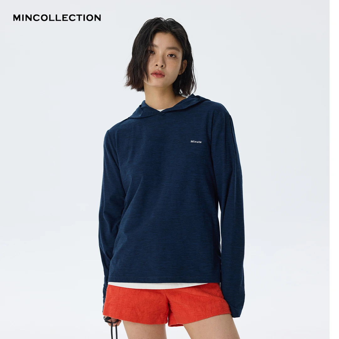 DE Mincollection运动连帽衫/亲肤舒适弹力休闲套头打底衫52478