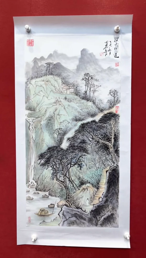 国画田哲老师现场创作 68