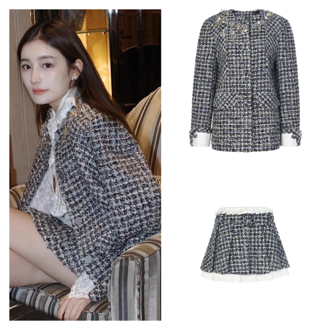 【今安】小香风外套chic韩系钉钻高级感中长款保暖外套女2025秋冬