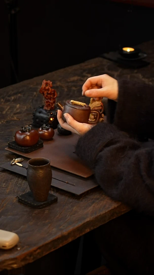 紫砂茶叶罐一壶堂麻绳汉瓦