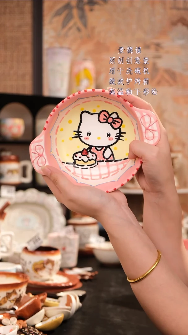 摆件景德镇手工手绘设计师款