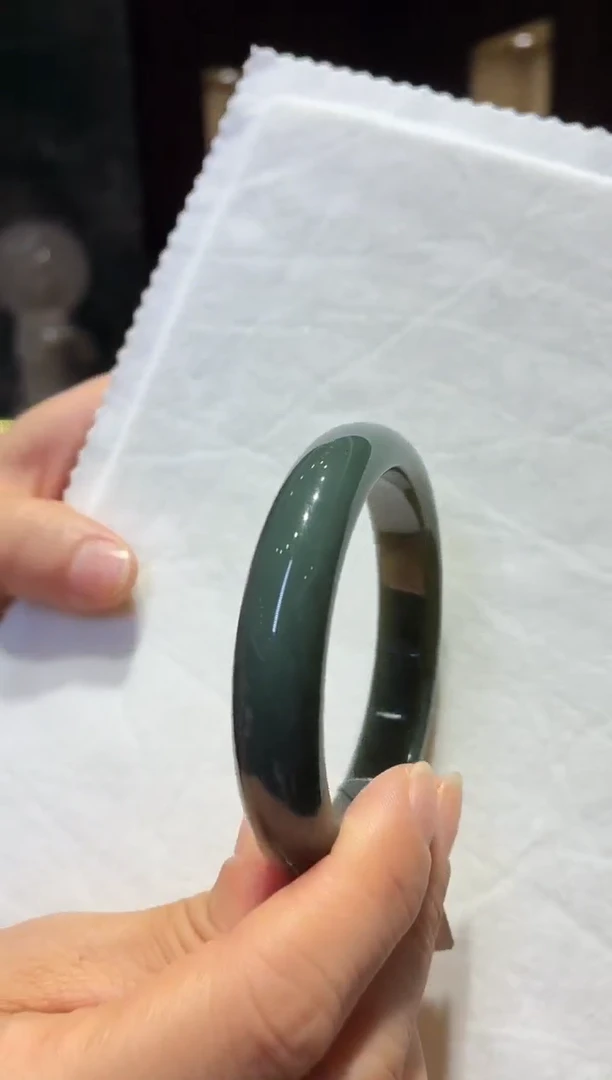 未镶嵌手镯和田玉75【不退不换】圈口58.6  棉