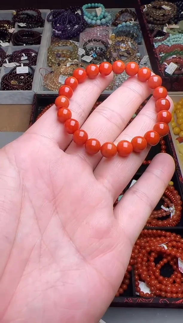 未镶嵌手串南红玛瑙糖*南红单圈手串
