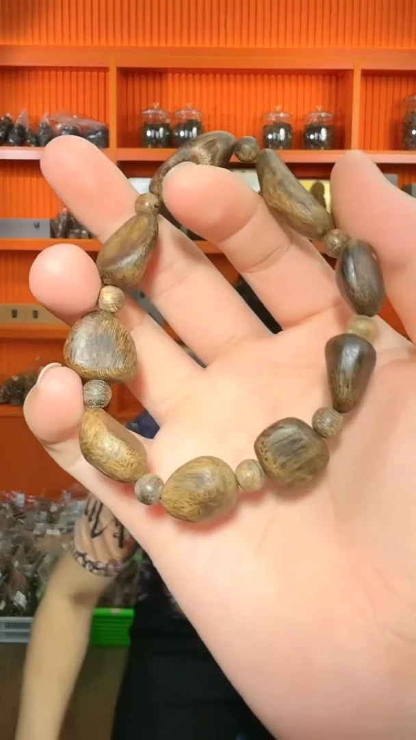 沉香手串443号沉水舍利子单圈20g多样性发一