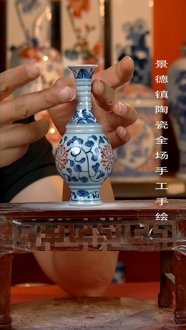 摆件景德镇陶瓷 手工手绘