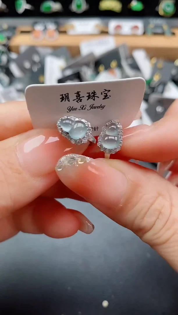 银S925镶嵌戒指翡翠1