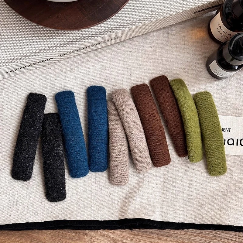 无痕彩色毛呢植绒BB夹前额侧耳边夹后脑勺发夹碎发边夹发夹子发饰