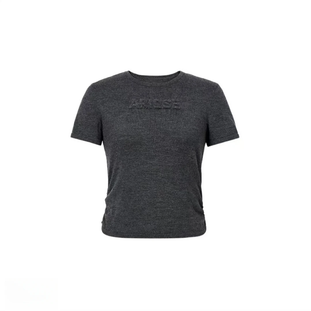 [ARQSEVFAES正品]—2025夏季半高领T恤收腰法式针织衫上衣AR803035