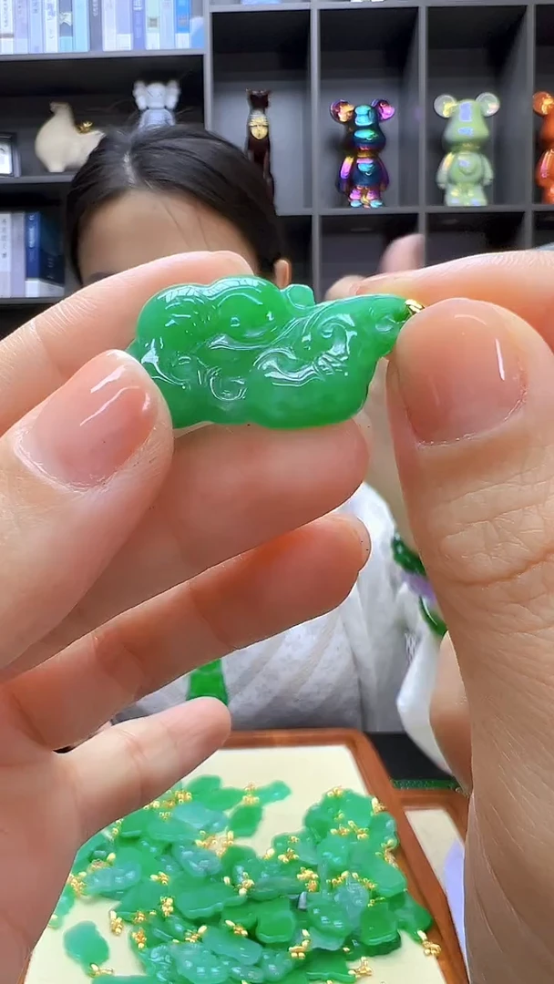 翡翠14K金镶嵌颈饰丹丹diy劲饰
