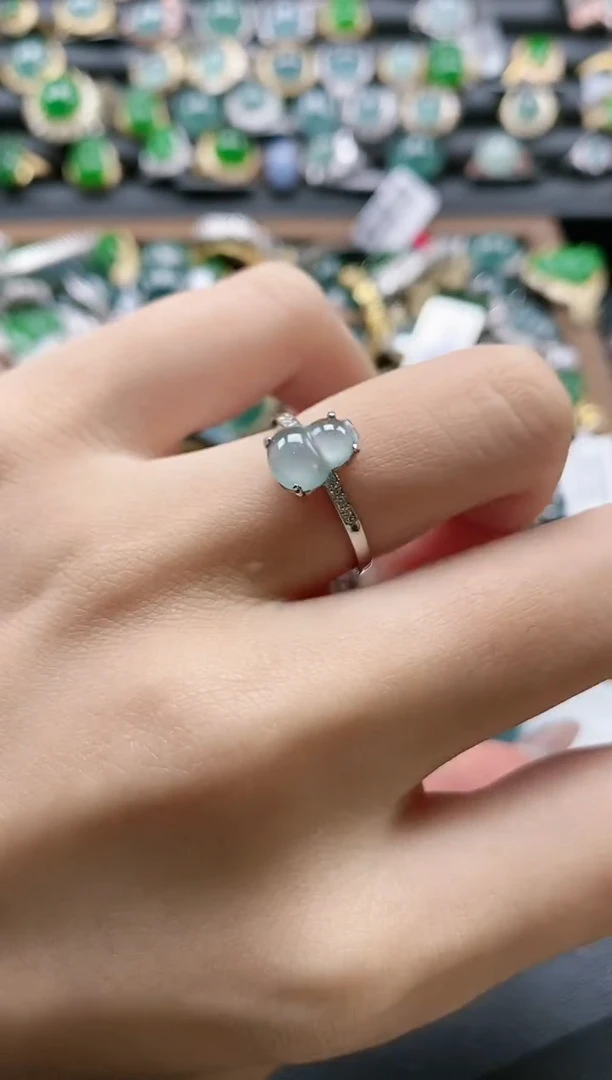 【闪购商品】翡翠戒指银S925镶嵌51511