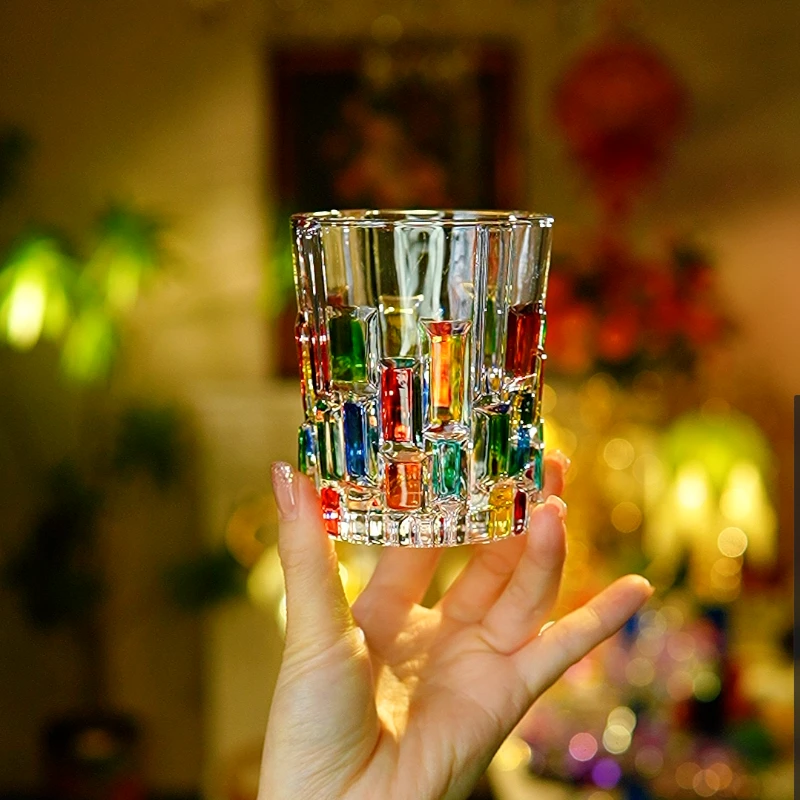 新款彩绘家用高档水杯酒杯