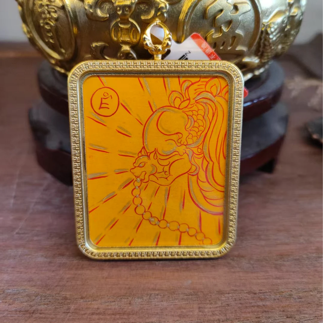 非金属布艺吊坠 黄底黄cc吐宝鼠唐卡 手机背贴 C5SRZ