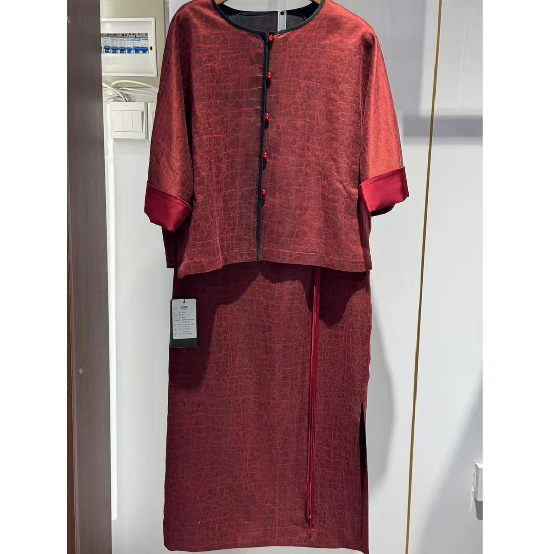 红色中国风小套装