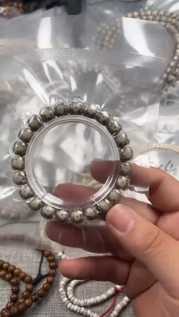 星月菩提吊坠10*9mm灰冰玉化大眼睛单圈