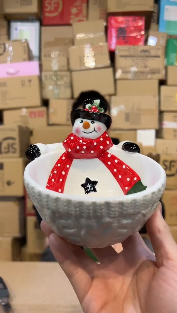【闪购商品】杯陶瓷原盒雪人碗