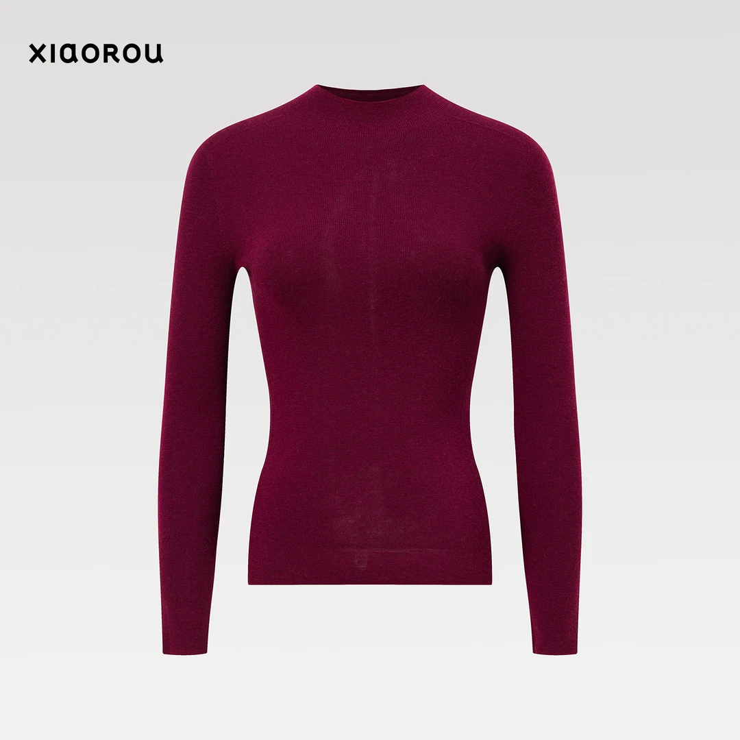 小柔【雅君甄选】M0081 68支精纺羊绒Quiet luxury无缝一体打底衫