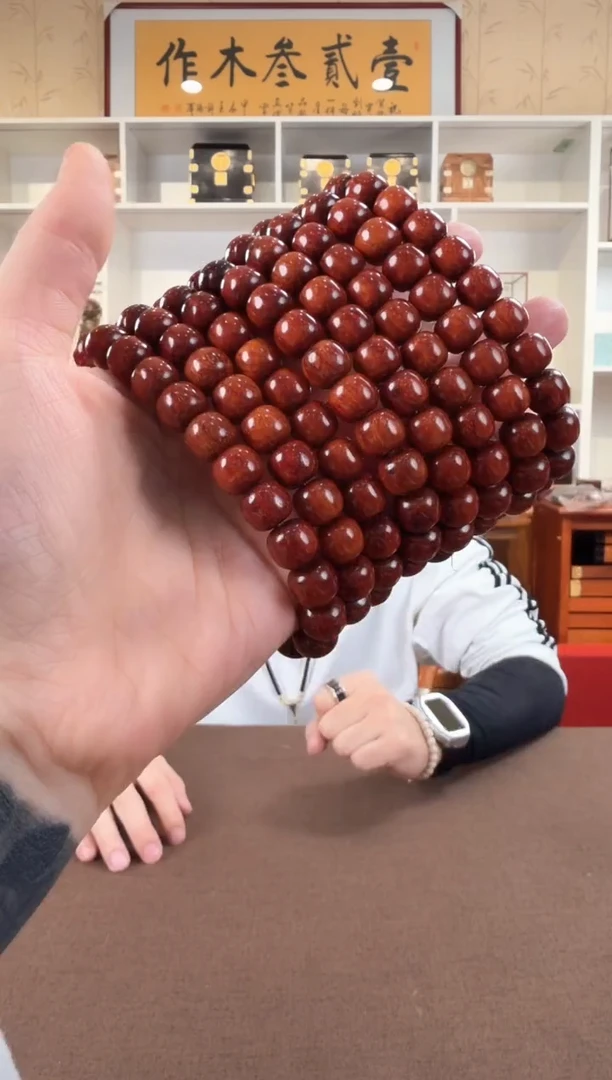 檀香紫檀（小叶紫檀）9*10 老型单圈手串