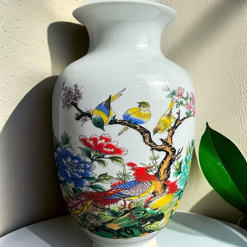 ZY-DP-A51粉彩花鸟冬瓜瓶