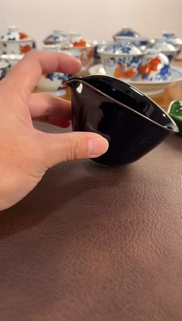 高温单色釉公道杯