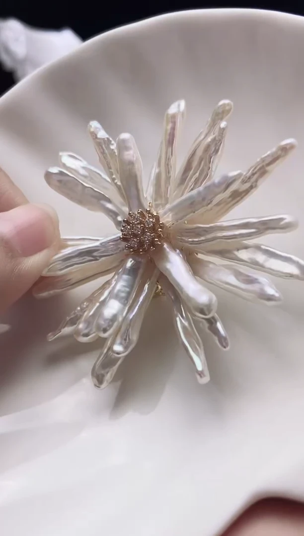 未镶嵌胸针淡水珍珠淡水巴洛克珍珠胸针