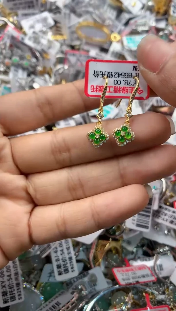 银S925镶嵌戒指翡翠777      5