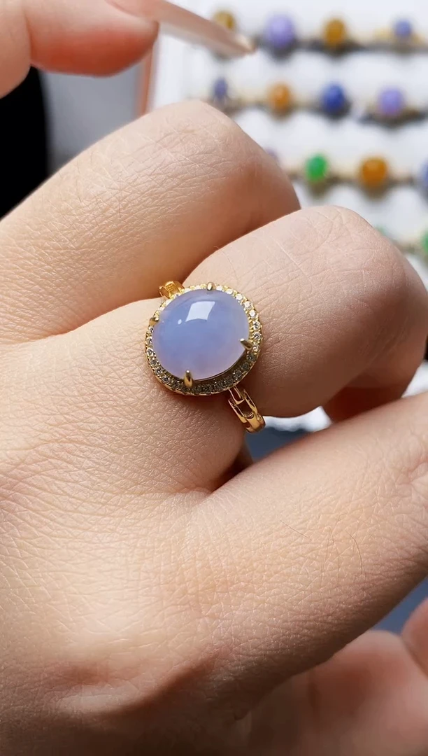 银S925镶嵌戒指翡翠0298